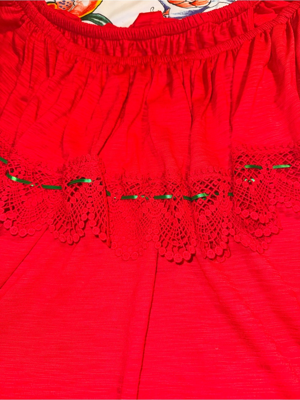 Women's Red Blouse - Picture 4 of 5
